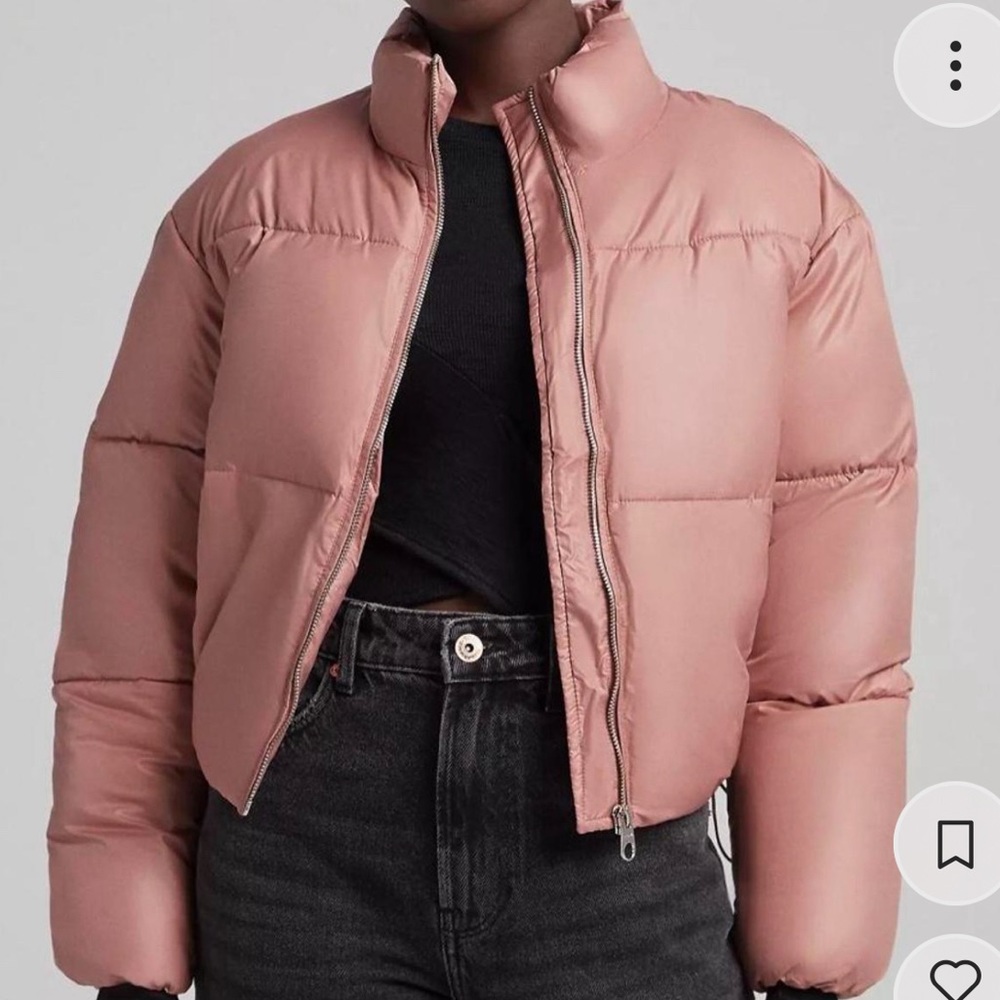 Bershka mauve puffer jacket